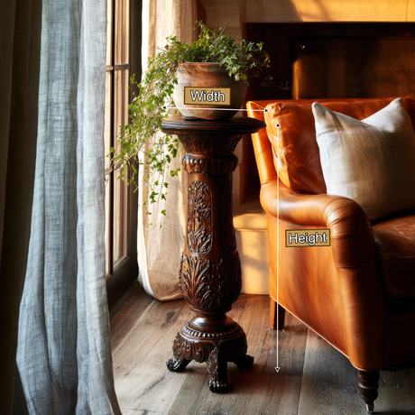 Selmora Solid Wood Pedestal Stand - Timberustic Pedestal Stand