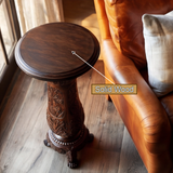 Selmora Solid Wood Pedestal Stand - Timberustic Pedestal Stand