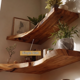 Selvara Live Edge Solid Wood Floating Shelf SPA302302 - Timberustic Floating Shelf