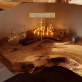 Selvara Live Edge Solid Wood Floating Shelf SPA302302 - Timberustic Floating Shelf