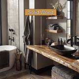 Selvara Solid Wood Floating Bathroom Vanity SPA254853 - Timberustic Floating Bathroom Vanity