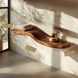 Serano Sculpted Solid Wood Floating Shelf SPA395934 - Timberustic Floating Shelf