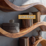 Seranova Sculpted Solid Wood Floating Shelf SPA204503 - Timberustic Floating Shelf