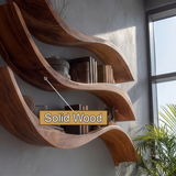 Seranova Sculpted Solid Wood Floating Shelf SPA204503 - Timberustic Floating Shelf