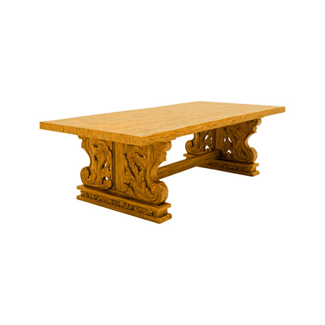 Seraphine Handcrafted Solid Wood Dining Table Teak - Timberustic Dining Table