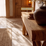 Serathiel Sculpted Solid Wood Console Table