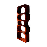 Serava Sculpted Solid Wood Bathroom Display Shelf Mahogany - Timberustic Bathroom Display Shelf