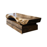 Seravik Live Edge Solid Wood Floating Bathroom Vanity with Drawers Natural Oak - Timberustic Floating Bathroom Vanity With Drawers