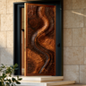 Seravine Handcrafted Solid Wood Flow Carved Single Door Mahogany - Timberustic Door