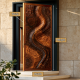 Seravine Handcrafted Solid Wood Flow Carved Single Door