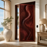 Seravine Handcrafted Solid Wood Flow Carved Single Door