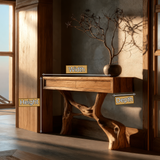 Seravorn Sculpted Solid Wood Console Table SPA957422
