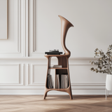 Seravyn Handcrafted Solid Wood Record Player Stand SPA551215 - Timberustic Record Player Stand With Storage