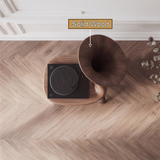 Seravyn Handcrafted Solid Wood Record Player Stand SPA551215 - Timberustic Record Player Stand With Storage