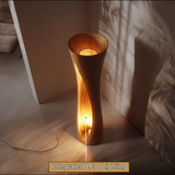 Seravyn Sculpted Curved Integrated LED Wood Floor Lamp - Timberustic Floor Lamp