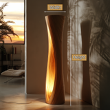 Seravyn Sculpted Curved Integrated LED Wood Floor Lamp - Timberustic Floor Lamp