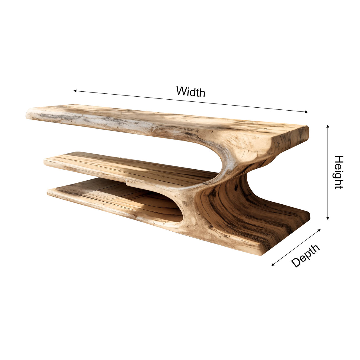 Seren Fold Live Edge Solid Wood Shoe Rack - Timberustic Shoe Rack