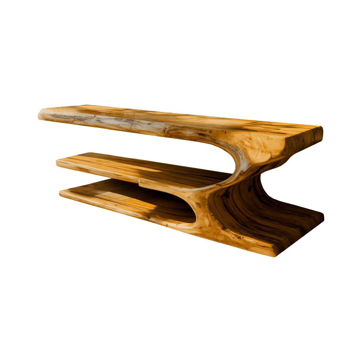 Seren Fold Live Edge Solid Wood Shoe Rack Teak - Timberustic Shoe Rack