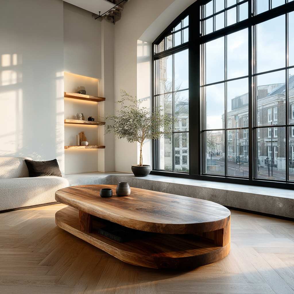 Seren Hollow Solid Wood Coffee Table