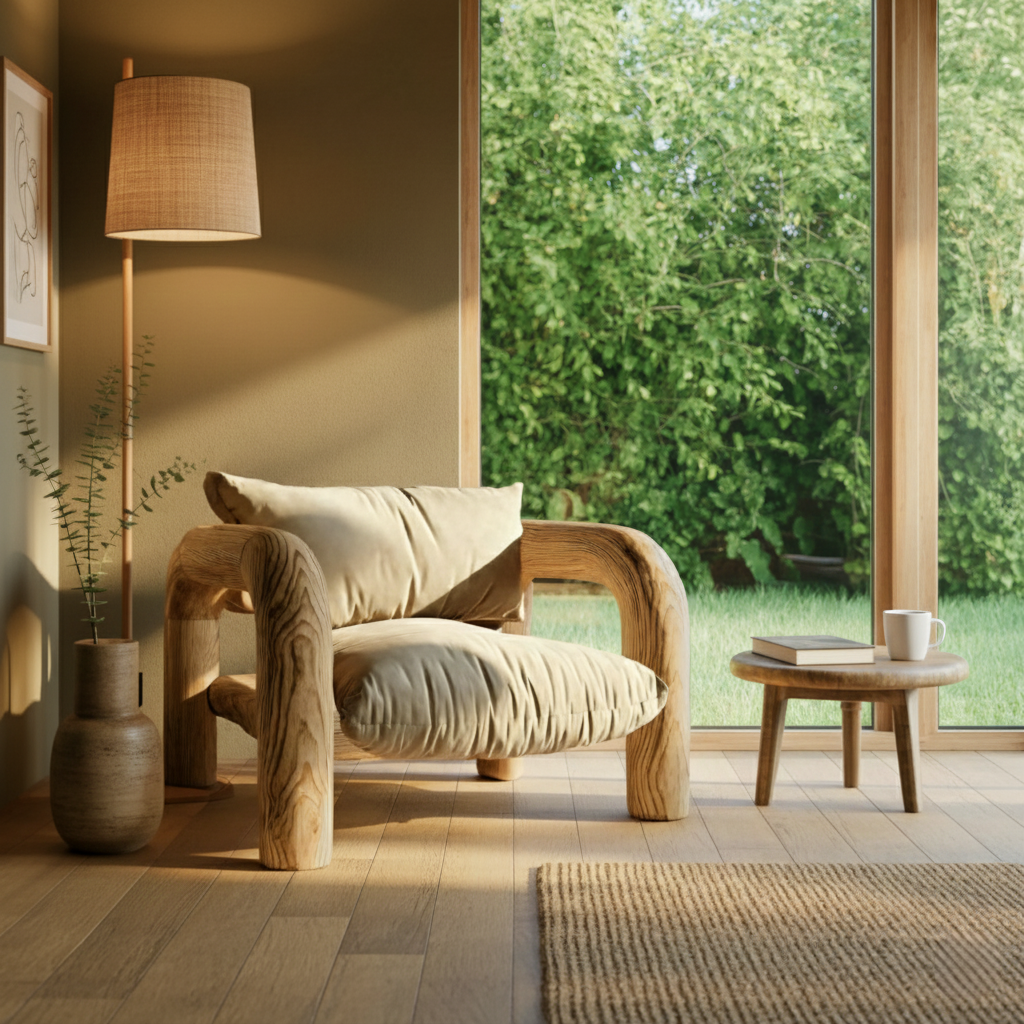 Seren Rest Solid Wood Lounge Chair - Timberustic Lounge Chair