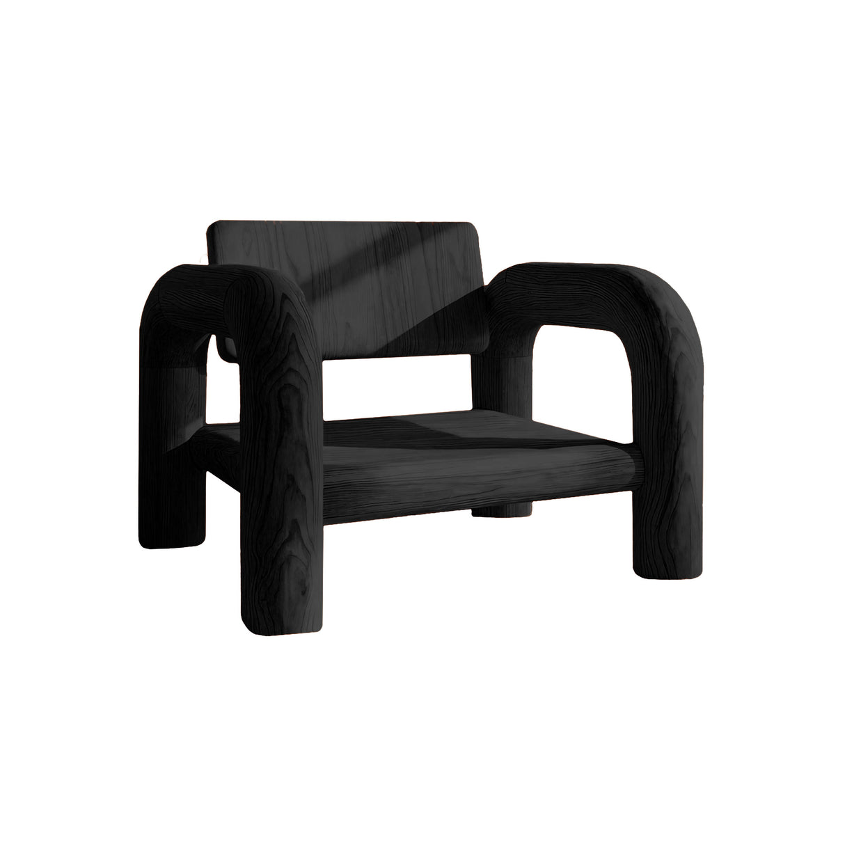 Seren Rest Solid Wood Lounge Chair Black - Timberustic Lounge Chair