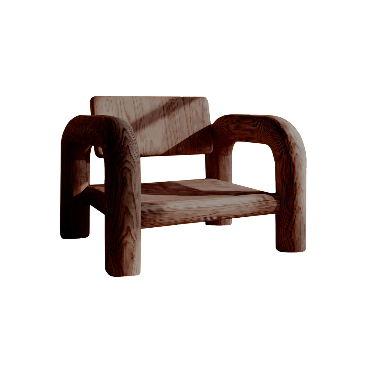 Seren Rest Solid Wood Lounge Chair Dark Walnut - Timberustic Lounge Chair
