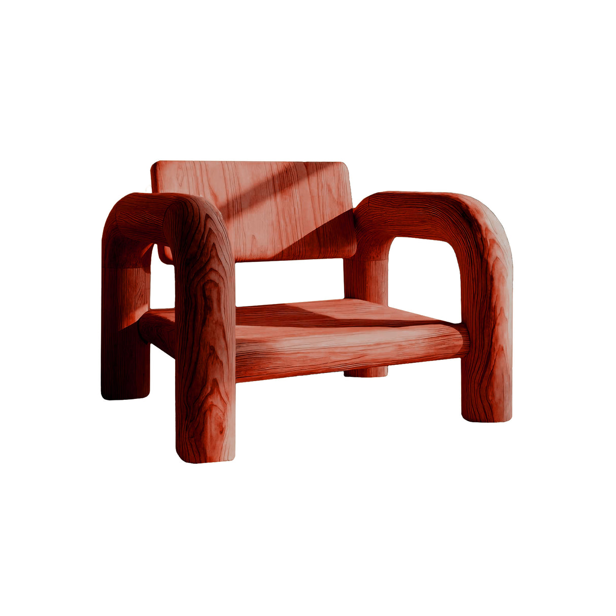Seren Rest Solid Wood Lounge Chair Mahogany - Timberustic Lounge Chair
