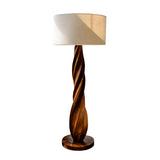 Seren Twist Sculpted Solid Wood Floor Lamp