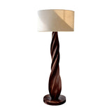 Seren Twist Sculpted Solid Wood Floor Lamp