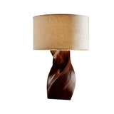 Seren Twist Sculpted Solid Wood Table Lamp