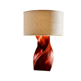 Seren Twist Sculpted Solid Wood Table Lamp