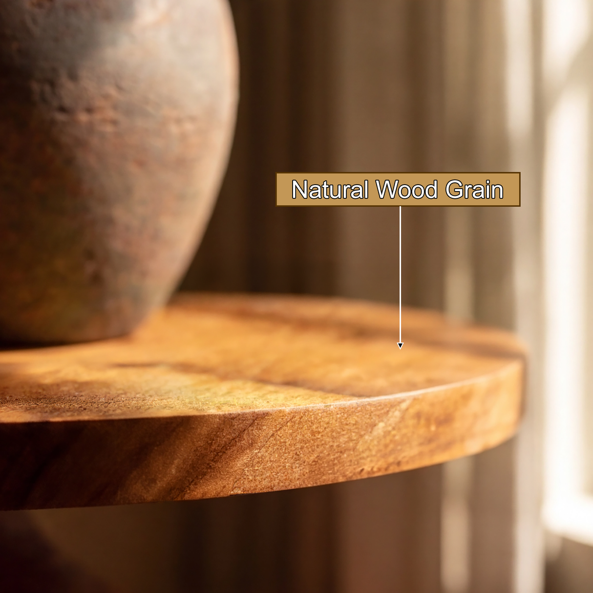 Serova Twisted Solid Wood Pedestal Stand - Timberustic Pedestal Stand