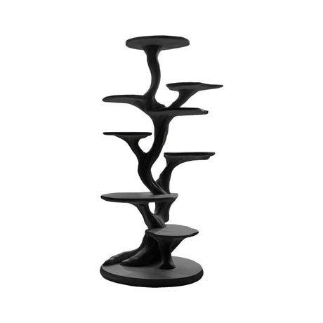 Silvae Sculpted Solid Wood Tree-Inspired Cat Tree Shelf Black - Timberustic Tree-Inspired Cat Tree Shelf