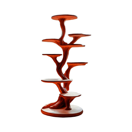 Silvae Sculpted Solid Wood Tree-Inspired Cat Tree Shelf Mahogany - Timberustic Tree-Inspired Cat Tree Shelf