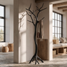 Silverbark Handcrafted Sculpted Solid Wood Tree Coat Rack
