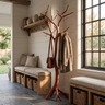 Silverbark Handcrafted Sculpted Solid Wood Tree Coat Rack