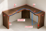 Custom L-Shape Organic Monkey Pod Console Table – Natural Finish