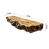 Norvian Live Edge Solid Wood Floating Bathroom Vanity SPA905613 - Timberustic Floating Bathroom Vanity
