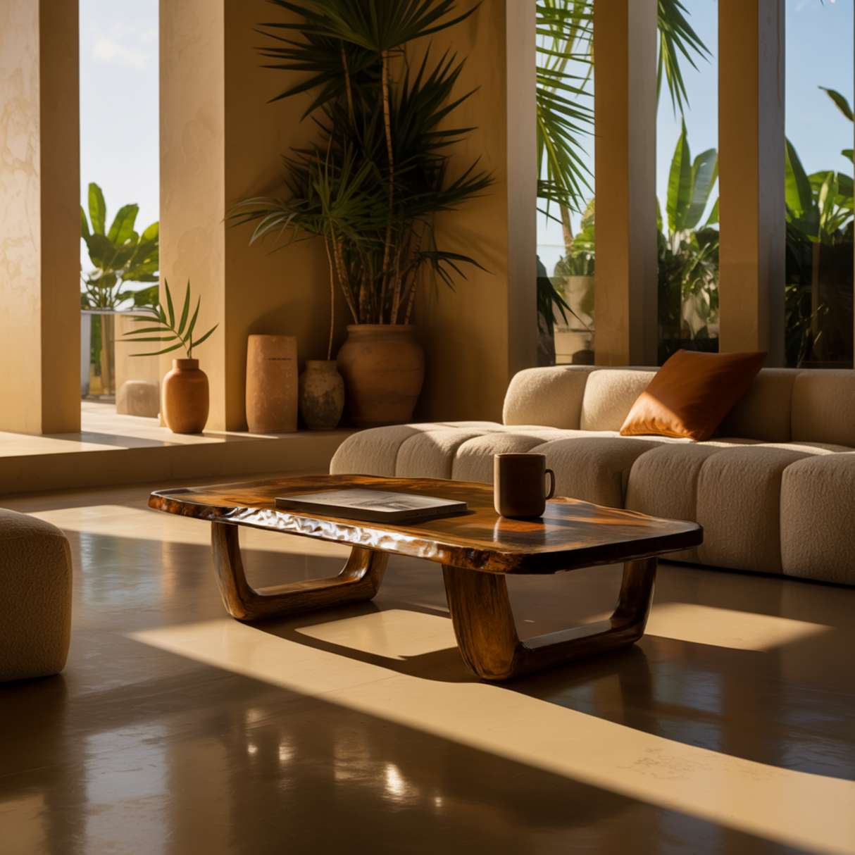 Solace Drift Live Edge Solid Wood Coffee Table