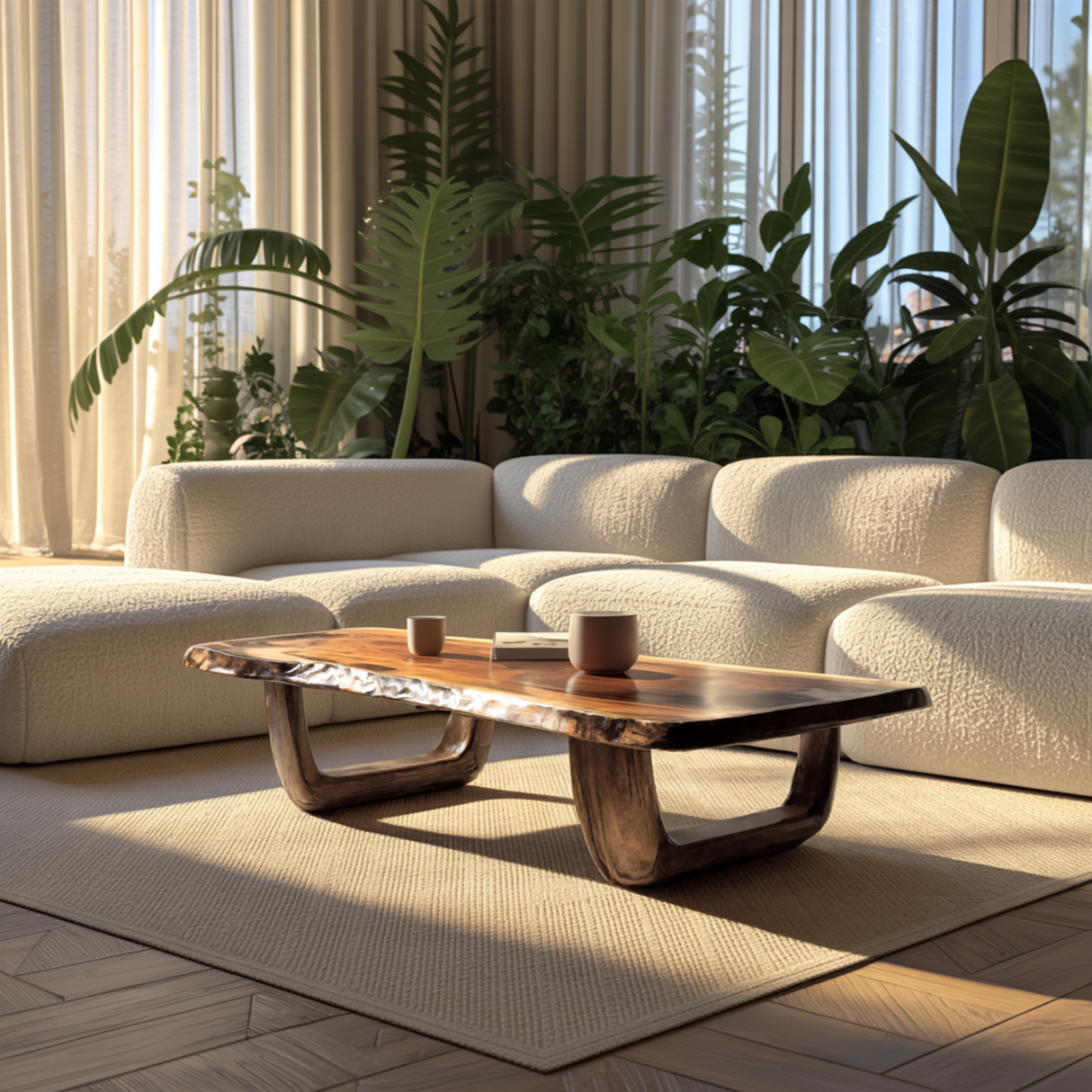 Solace Drift Live Edge Solid Wood Coffee Table