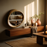 Solaceform Artisan-Crafted Solid Wood Mirror