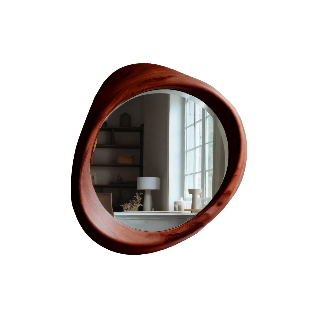 Solaceform Artisan-Crafted Solid Wood Mirror