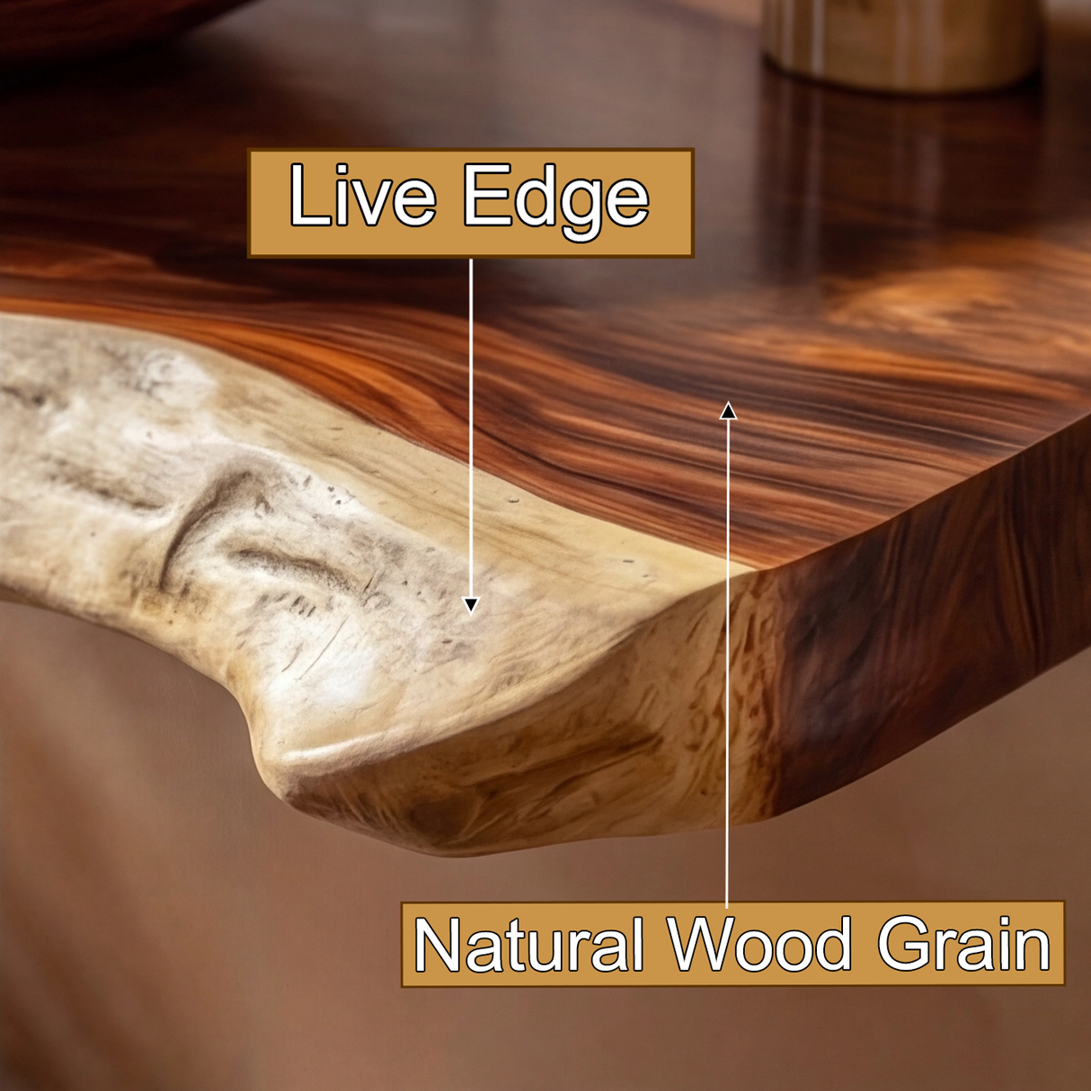 Solara Live Edge Solid Wood Floating Bathroom Vanity - Timberustic Floating Bathroom Vanity