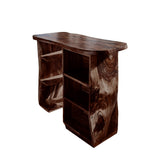 Solara Solid Wood Bar Table with Storage Dark Walnut - Timberustic Bar Table with Storage