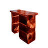 Solara Solid Wood Bar Table with Storage Mahogany - Timberustic Bar Table with Storage
