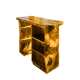 Solara Solid Wood Bar Table with Storage Teak - Timberustic Bar Table with Storage