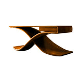 Solara Wave Handcrafted Wood Console Table