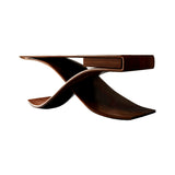 Solara Wave Handcrafted Wood Console Table