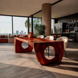 Solarch Hollow-Base Solid Wood Dining Table