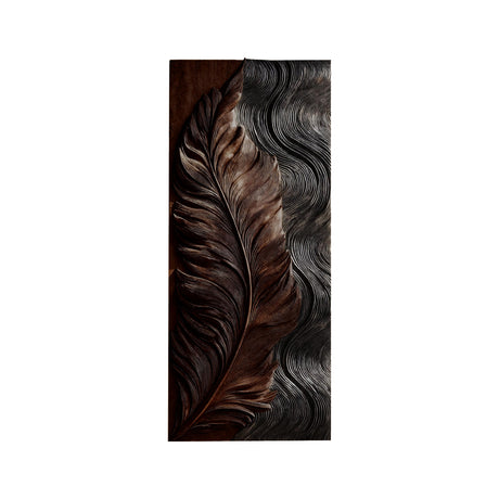 Solaryn Sculpted Solid Wood Wall Art Dark Walnut - Timberustic Wall Art